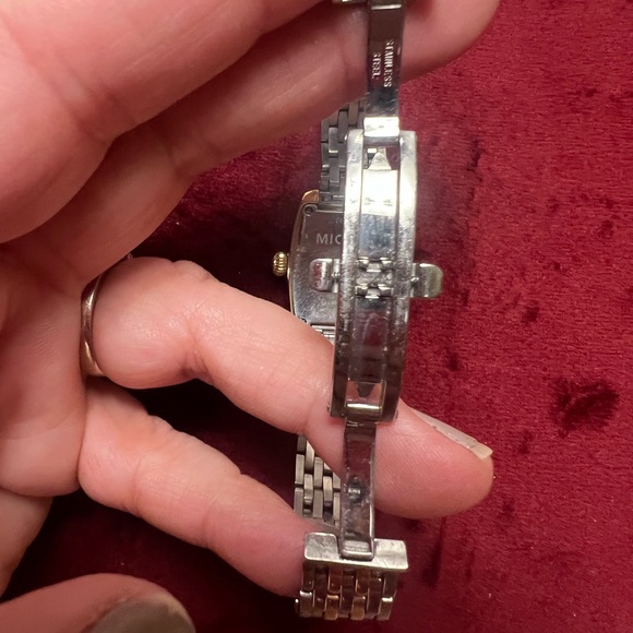 Michele Elegant Silver and Gold Women's Watch - Picture 5 of 8